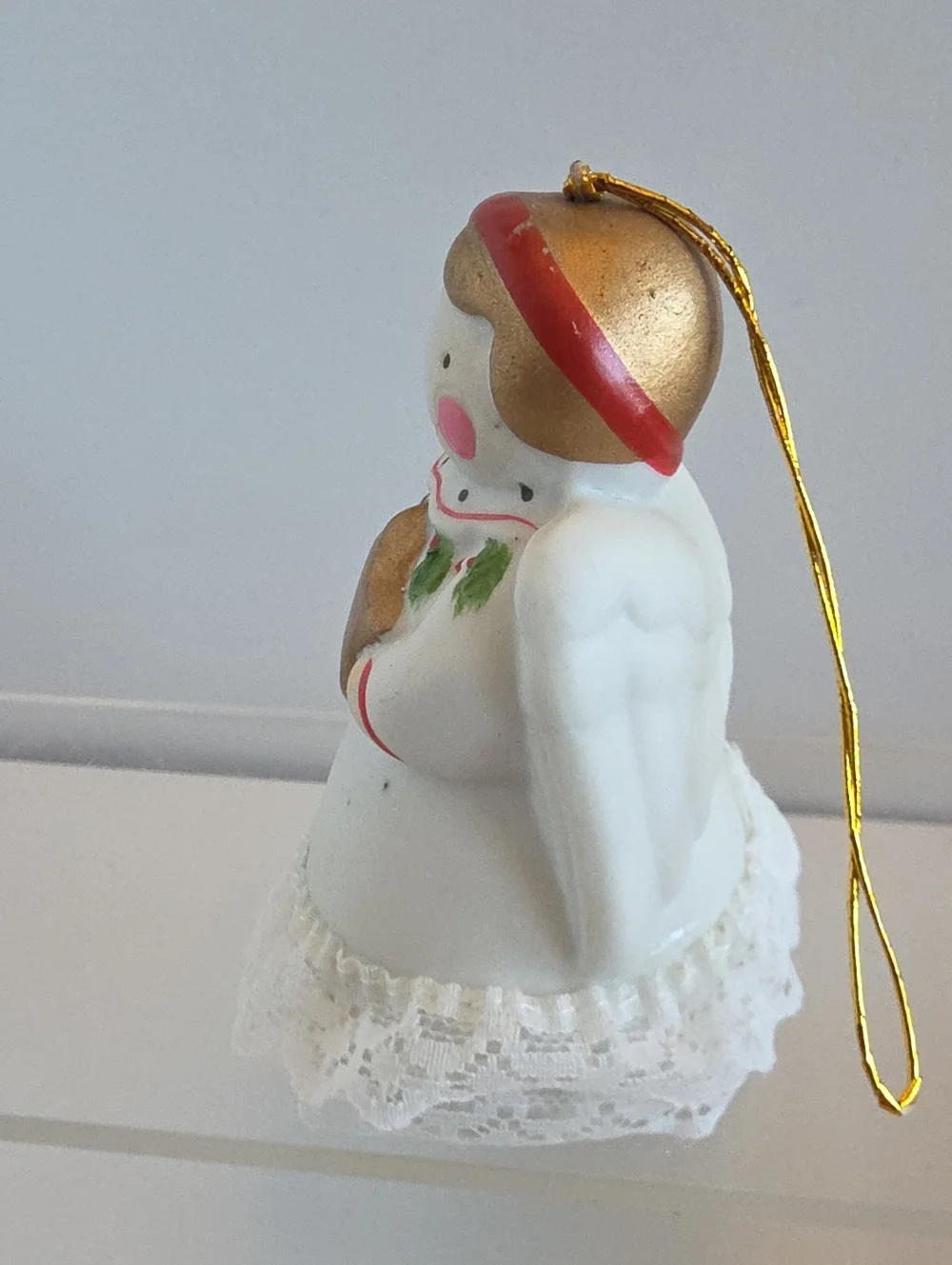 Vintage 1986 Porcelain Jolly Jingles Collector Bell Angel Ornament